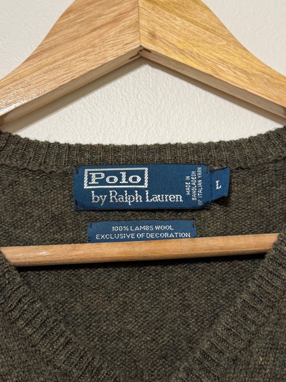 Ralph Lauren Oversized Vintage Wool Sweater Size Medium or Large Green - Picture 3 of 8